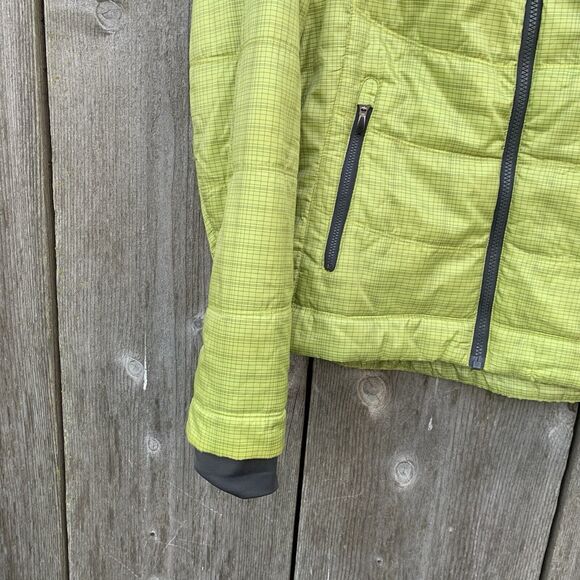 COLUMBIA Jacket Womens Sz Medium Bright Yellow Quilted Core Interchange - Picture 5 of 16